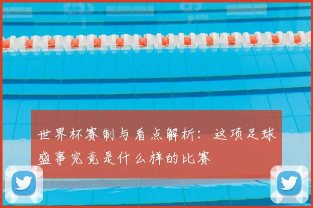 世界杯赛制与看点解析：这项足球盛事究竟是什么样的比赛